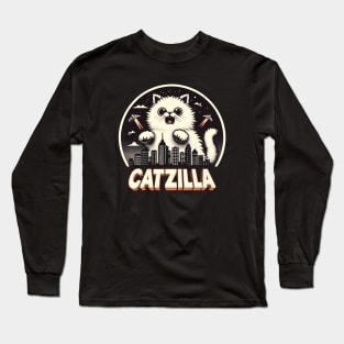 CATZILLA - Whimsical Giant Kitten Long Sleeve T-Shirt